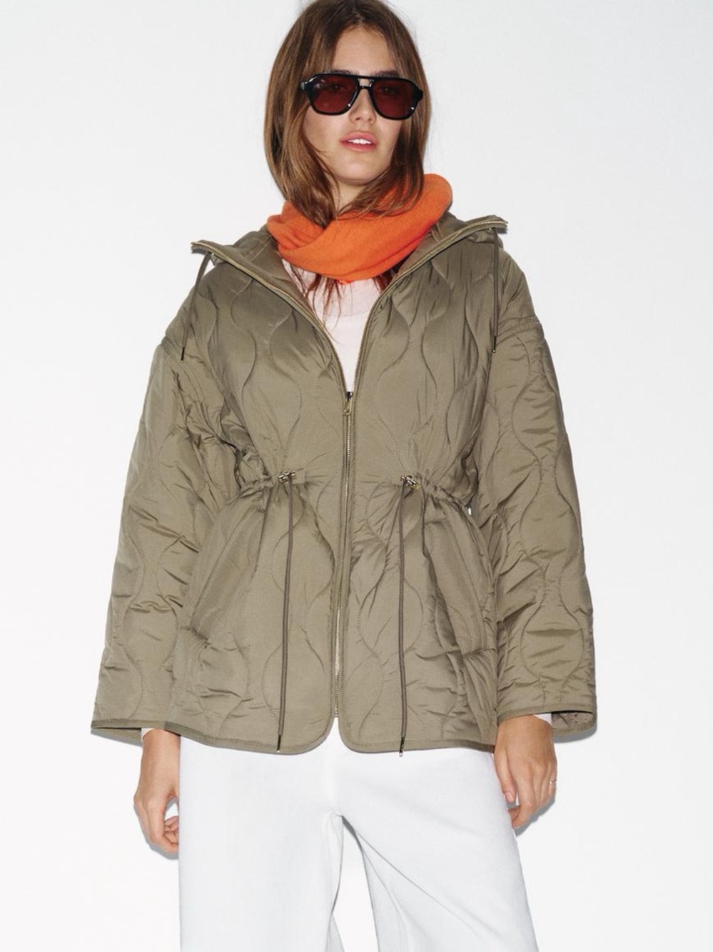 Zara water repellent Quilted Hooded puffer Jacket - Women's Coat